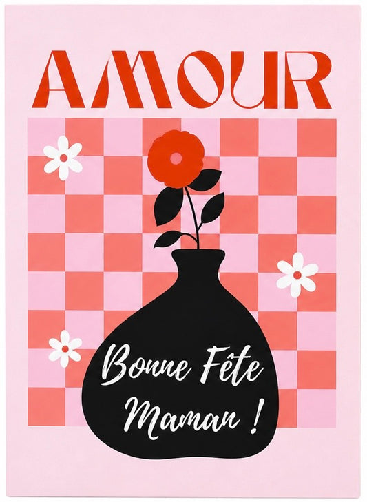 Carte Fête des Mères Originale - Amour | Illustration Paris | Maison des Souhaits