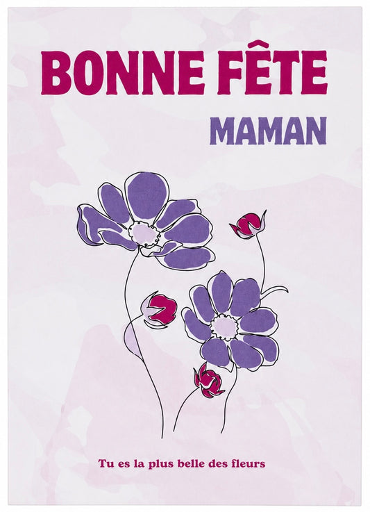 Carte Fête des Mères Originale - Fleurs | Illustration Paris | Maison des Souhaits