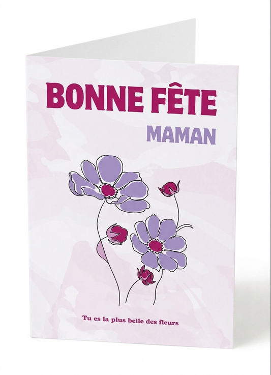 Carte Fête des Mères Originale - Fleurs | Illustration Paris | Maison des Souhaits